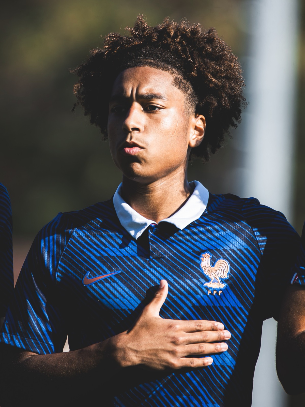 Jeune joueur de 21 Corporate sous le maillot de l'équipe de France